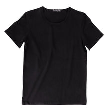 Load image into Gallery viewer, bosongLycra  Solid color T Shirt Short sleeve Mens Black White 100% cotton T-shirts Summer