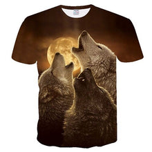 Load image into Gallery viewer, BIANYILONG 2018 men t shirt Wolf print T shirts 3D Men T-shirts Novelty Animal Tops Tees Male Short Sleeve Summer O-Neck Tshirts