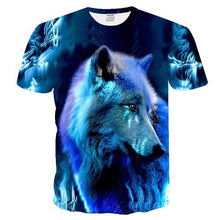 Load image into Gallery viewer, BIANYILONG 2018 men t shirt Wolf print T shirts 3D Men T-shirts Novelty Animal Tops Tees Male Short Sleeve Summer O-Neck Tshirts