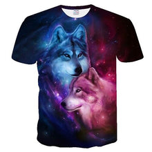 Load image into Gallery viewer, BIANYILONG 2018 men t shirt Wolf print T shirts 3D Men T-shirts Novelty Animal Tops Tees Male Short Sleeve Summer O-Neck Tshirts