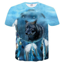 Load image into Gallery viewer, BIANYILONG 2018 men t shirt Wolf print T shirts 3D Men T-shirts Novelty Animal Tops Tees Male Short Sleeve Summer O-Neck Tshirts