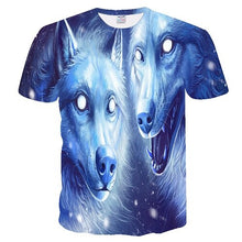 Load image into Gallery viewer, BIANYILONG 2018 men t shirt Wolf print T shirts 3D Men T-shirts Novelty Animal Tops Tees Male Short Sleeve Summer O-Neck Tshirts