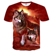 Load image into Gallery viewer, BIANYILONG 2018 men t shirt Wolf print T shirts 3D Men T-shirts Novelty Animal Tops Tees Male Short Sleeve Summer O-Neck Tshirts