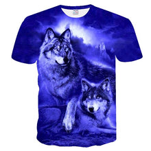 Load image into Gallery viewer, BIANYILONG 2018 men t shirt Wolf print T shirts 3D Men T-shirts Novelty Animal Tops Tees Male Short Sleeve Summer O-Neck Tshirts