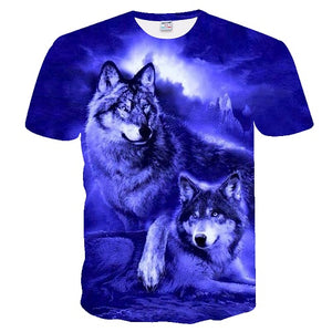 BIANYILONG 2018 men t shirt Wolf print T shirts 3D Men T-shirts Novelty Animal Tops Tees Male Short Sleeve Summer O-Neck Tshirts