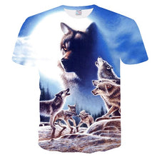 Load image into Gallery viewer, BIANYILONG 2018 men t shirt Wolf print T shirts 3D Men T-shirts Novelty Animal Tops Tees Male Short Sleeve Summer O-Neck Tshirts