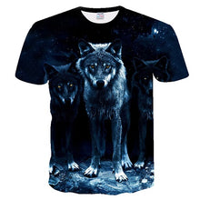 Load image into Gallery viewer, BIANYILONG 2018 men t shirt Wolf print T shirts 3D Men T-shirts Novelty Animal Tops Tees Male Short Sleeve Summer O-Neck Tshirts