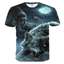 Load image into Gallery viewer, BIANYILONG 2018 men t shirt Wolf print T shirts 3D Men T-shirts Novelty Animal Tops Tees Male Short Sleeve Summer O-Neck Tshirts