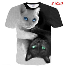 Load image into Gallery viewer, Funny 3D Cat Lady T-shirt Women&#39;s Short Sleeve Top Harajuku Tees Top Plus Size Animal T-shirt T Shirt Women Free Shipping