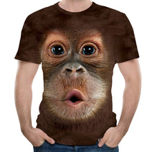 Load image into Gallery viewer, Men&#39;s T-Shirts 3D Printed Animal Monkey tshirt Short Sleeve Funny Design Casual Tops Tees Male Halloween t shirt European Size