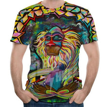 Load image into Gallery viewer, Men&#39;s T-Shirts 3D Printed Animal Monkey tshirt Short Sleeve Funny Design Casual Tops Tees Male Halloween t shirt European Size