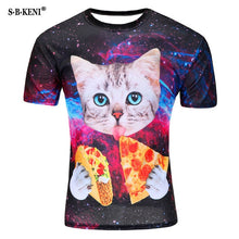 Load image into Gallery viewer, 2018 More New Galaxy space printed T shirt men summer creative men of new 3D Short sleeve tee t shirt female psychedelic clothes