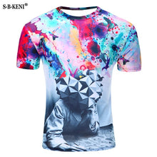 Load image into Gallery viewer, 2018 More New Galaxy space printed T shirt men summer creative men of new 3D Short sleeve tee t shirt female psychedelic clothes