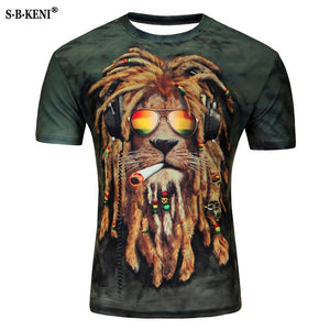 2018 More New Galaxy space printed T shirt men summer creative men of new 3D Short sleeve tee t shirt female psychedelic clothes