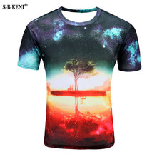 Load image into Gallery viewer, 2018 More New Galaxy space printed T shirt men summer creative men of new 3D Short sleeve tee t shirt female psychedelic clothes