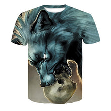 Load image into Gallery viewer, 2018 Newest Wolf 3D Print Animal Cool Funny T-Shirt Men Short Sleeve Summer Tops T Shirt Tshirt Male Fashion T-shirt male4XL