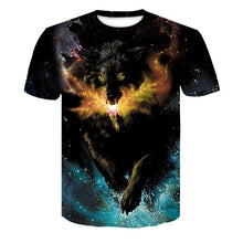 Load image into Gallery viewer, 2018 Newest Wolf 3D Print Animal Cool Funny T-Shirt Men Short Sleeve Summer Tops T Shirt Tshirt Male Fashion T-shirt male4XL