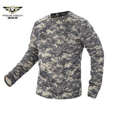 Load image into Gallery viewer, 2018 New Tactical Military Camouflage T Shirt Men Breathable Quick Dry US Army Combat Full Sleeve Outwear T-shirt for Men S-3XL