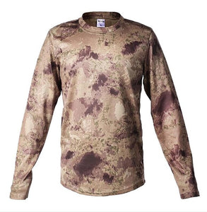 2018 New Tactical Military Camouflage T Shirt Men Breathable Quick Dry US Army Combat Full Sleeve Outwear T-shirt for Men S-3XL