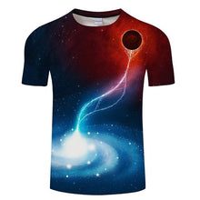 Load image into Gallery viewer, Blue Flaming tshirt Men Women t shirt 3d t-shirt Black Tee Casual Top Anime Camiseta Streatwear Short Sleeve Tshirt Asian size