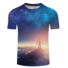 Load image into Gallery viewer, Blue Flaming tshirt Men Women t shirt 3d t-shirt Black Tee Casual Top Anime Camiseta Streatwear Short Sleeve Tshirt Asian size