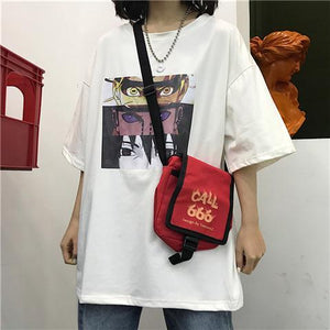 Cool Harajuku Naruto Tshirt Streetwear Men Summer Fashion Amine T-shirt Casual Cartoon Print male tops Funny Japan T Shirt Boys