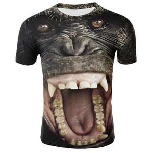 Milk Silk Men Animal t shirt Orangutan/monkey 3D Print tshirt Men Funny tees tops Short Sleeve O-neck 3D Print Summer Clothes