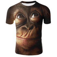 Load image into Gallery viewer, Milk Silk Men Animal t shirt Orangutan/monkey 3D Print tshirt Men Funny tees tops Short Sleeve O-neck 3D Print Summer Clothes
