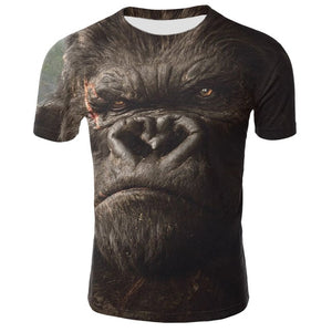 Milk Silk Men Animal t shirt Orangutan/monkey 3D Print tshirt Men Funny tees tops Short Sleeve O-neck 3D Print Summer Clothes