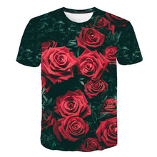 Load image into Gallery viewer, 2019 New Spring Beautiful Flowers Print Casual T-shirt Men/Women Summer Tees Quick Dry 3D Print Tshirts Tops Fashion Tops