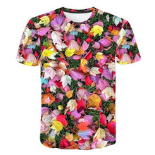 Load image into Gallery viewer, 2019 New Spring Beautiful Flowers Print Casual T-shirt Men/Women Summer Tees Quick Dry 3D Print Tshirts Tops Fashion Tops