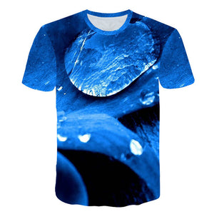 2019 New Spring Beautiful Flowers Print Casual T-shirt Men/Women Summer Tees Quick Dry 3D Print Tshirts Tops Fashion Tops