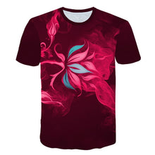 Load image into Gallery viewer, 2019 New Spring Beautiful Flowers Print Casual T-shirt Men/Women Summer Tees Quick Dry 3D Print Tshirts Tops Fashion Tops