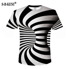 Load image into Gallery viewer, 2019 Fashion Summer 3D Print Short sleeved t-shirts Men T shirt Vertigo Hypnotic colorful Printing 3D T-shirt Free Shipping