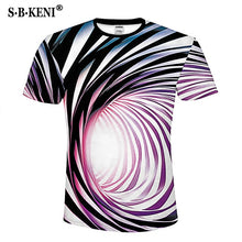 Load image into Gallery viewer, 2019 Fashion Summer 3D Print Short sleeved t-shirts Men T shirt Vertigo Hypnotic colorful Printing 3D T-shirt Free Shipping