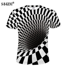 Load image into Gallery viewer, 2019 Fashion Summer 3D Print Short sleeved t-shirts Men T shirt Vertigo Hypnotic colorful Printing 3D T-shirt Free Shipping