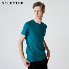 Load image into Gallery viewer, SELECTED Men&#39;s Summer 100% Cotton Pure Color Round Neckline Short-sleeved T-shirt S|419201508