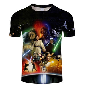 t shirtNew high quality men's t-shirts Star Wars cartoon costumes movie t-shirts harajuku adult darth vader funny men's t-shirts