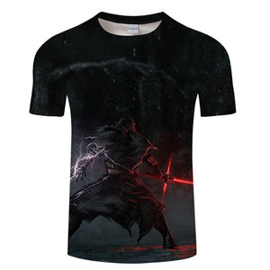 t shirtNew high quality men's t-shirts Star Wars cartoon costumes movie t-shirts harajuku adult darth vader funny men's t-shirts