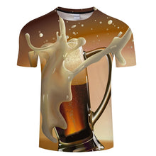 Load image into Gallery viewer, 2019 new 3D t shirt men&#39;s beer/burger/poker hip hop O collar short-sleeved men&#39;s/women&#39;s t-shirts Tshirt tops Streatwear Camiset
