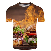 Load image into Gallery viewer, 2019 new 3D t shirt men&#39;s beer/burger/poker hip hop O collar short-sleeved men&#39;s/women&#39;s t-shirts Tshirt tops Streatwear Camiset