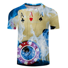 Load image into Gallery viewer, 2019 new 3D t shirt men&#39;s beer/burger/poker hip hop O collar short-sleeved men&#39;s/women&#39;s t-shirts Tshirt tops Streatwear Camiset