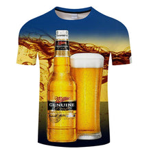 Load image into Gallery viewer, 2019 new 3D t shirt men&#39;s beer/burger/poker hip hop O collar short-sleeved men&#39;s/women&#39;s t-shirts Tshirt tops Streatwear Camiset
