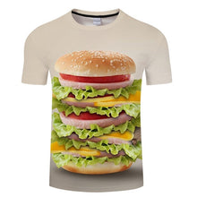 Load image into Gallery viewer, 2019 new 3D t shirt men&#39;s beer/burger/poker hip hop O collar short-sleeved men&#39;s/women&#39;s t-shirts Tshirt tops Streatwear Camiset