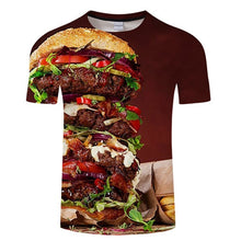 Load image into Gallery viewer, 2019 new 3D t shirt men&#39;s beer/burger/poker hip hop O collar short-sleeved men&#39;s/women&#39;s t-shirts Tshirt tops Streatwear Camiset