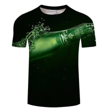 Load image into Gallery viewer, 2019 new 3D t shirt men&#39;s beer/burger/poker hip hop O collar short-sleeved men&#39;s/women&#39;s t-shirts Tshirt tops Streatwear Camiset