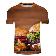Load image into Gallery viewer, 2019 new 3D t shirt men&#39;s beer/burger/poker hip hop O collar short-sleeved men&#39;s/women&#39;s t-shirts Tshirt tops Streatwear Camiset