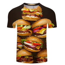 Load image into Gallery viewer, 2019 new 3D t shirt men&#39;s beer/burger/poker hip hop O collar short-sleeved men&#39;s/women&#39;s t-shirts Tshirt tops Streatwear Camiset