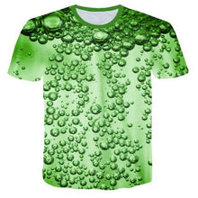 Load image into Gallery viewer, Aliexpress men&#39;s Quick dry net cloth large size man/wommen style  beer bubble digital print T-shirt men&#39;s wear sport undershirt
