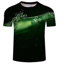 Load image into Gallery viewer, Aliexpress men&#39;s Quick dry net cloth large size man/wommen style  beer bubble digital print T-shirt men&#39;s wear sport undershirt